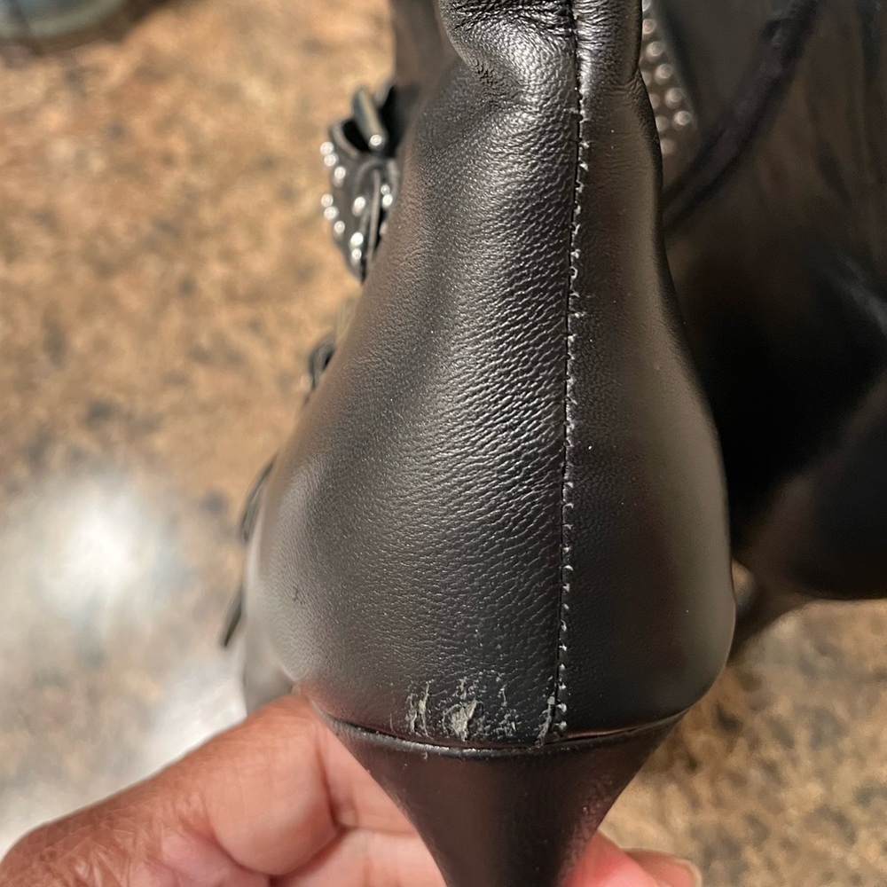 Studded Black Leather Boots
***No BOX***
one scuff mark noted by back heel - Picture 7 of 7